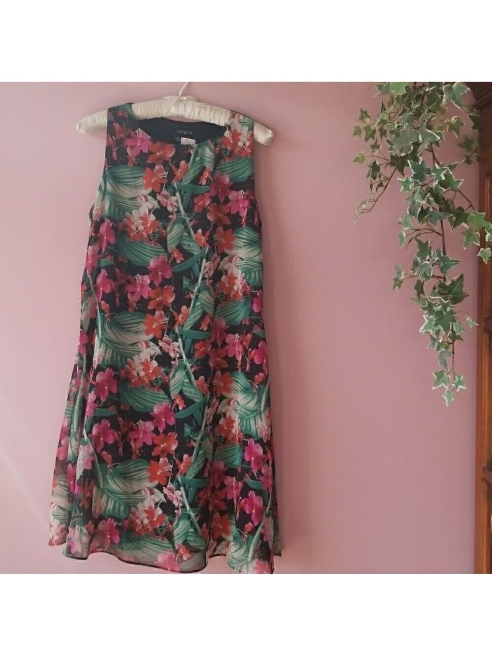 Sangria Tropical Floral Print Tent Dress - Picture 3 of 8